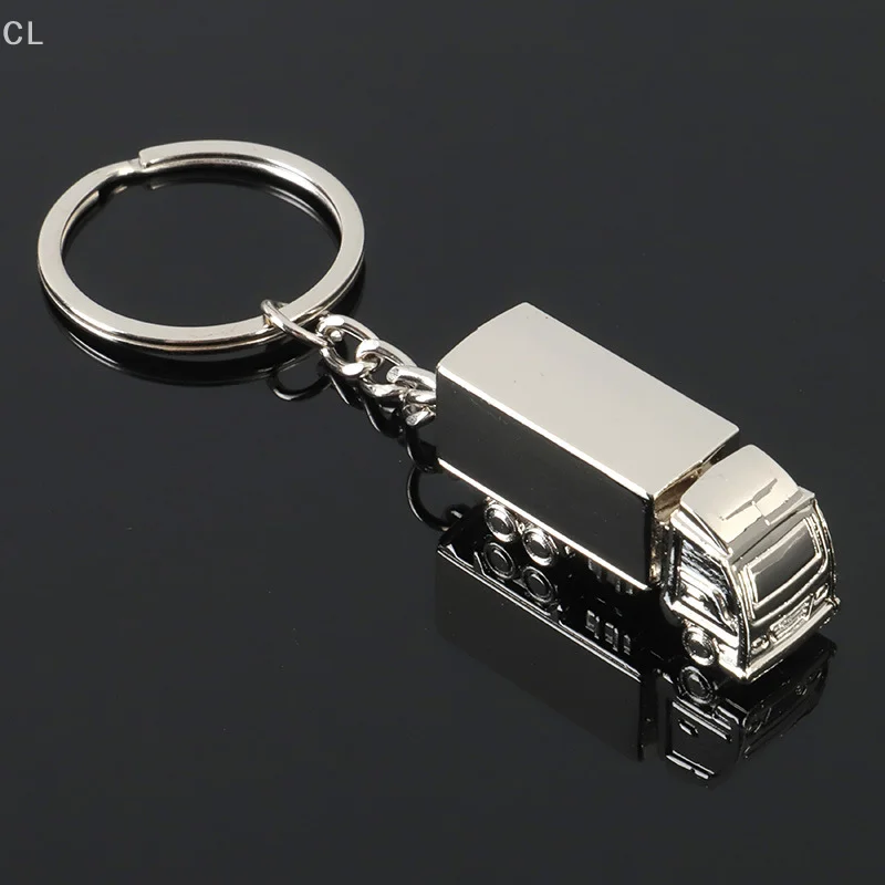 Creative Three-dimensional Truck Keychains Simple Metal Key Ring Pendant Exquisite Backpack Decoration Accessories Gifts