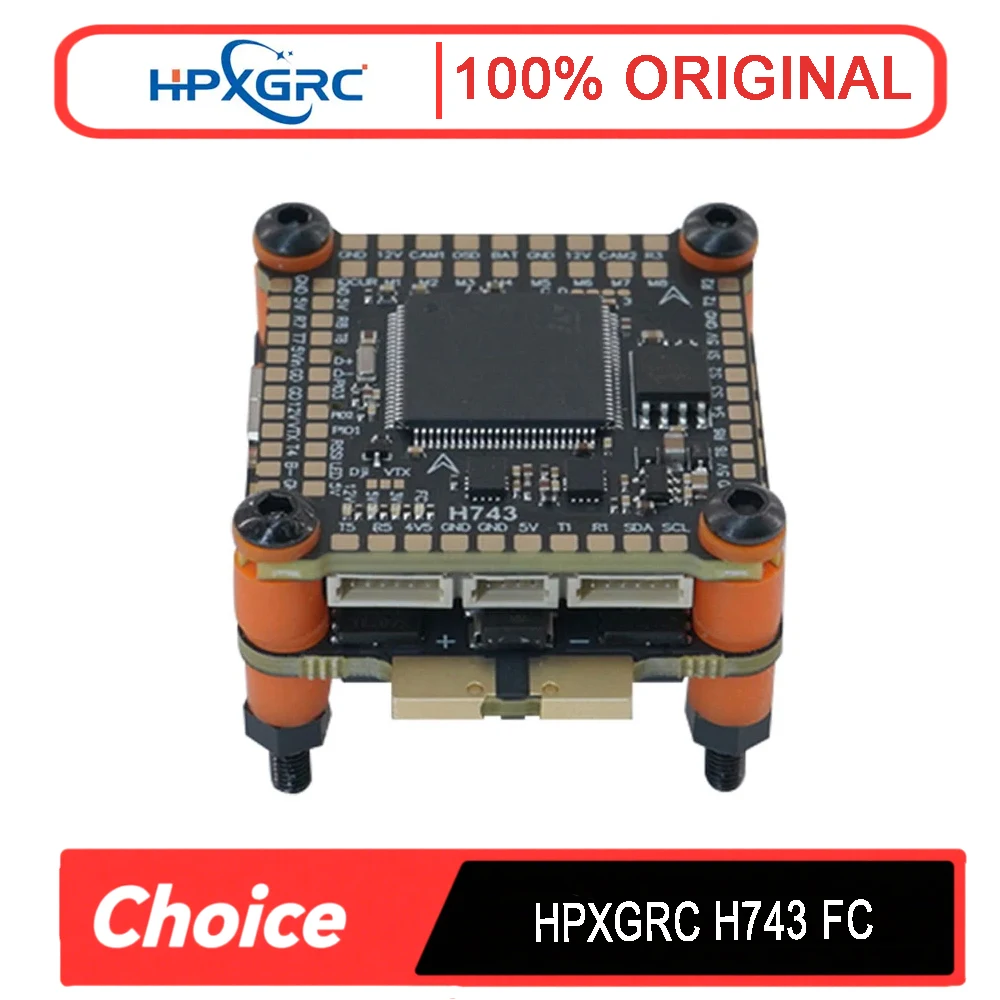 

HPXGRC H743 Flight Controller ICM42688P With 60A/70A/80A 4in1 Brushless ESC Stack 30.5x30.5mm for For FPV Freestyle Racing Drone