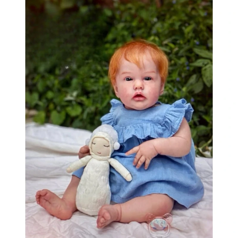 21inches Reborn Doll Kit Penny Awake DIY Fresh Color Doll Parts with Cloth Body and Eyes Real Photos