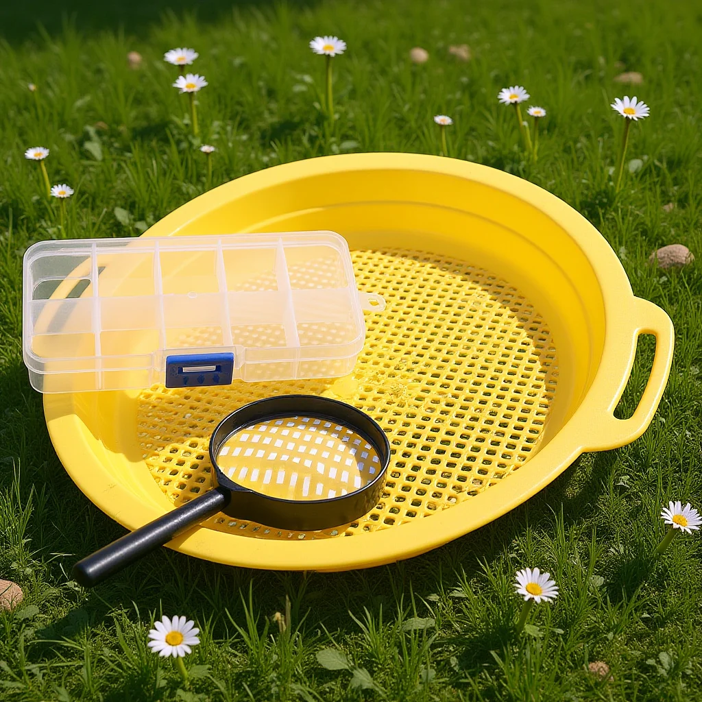 

1 set 1 Set Gold Filter Sifting Pan For Gold Tool Handheld Mesh Pan Portable Sieve For Sand Mineral Prospecting Goldpan