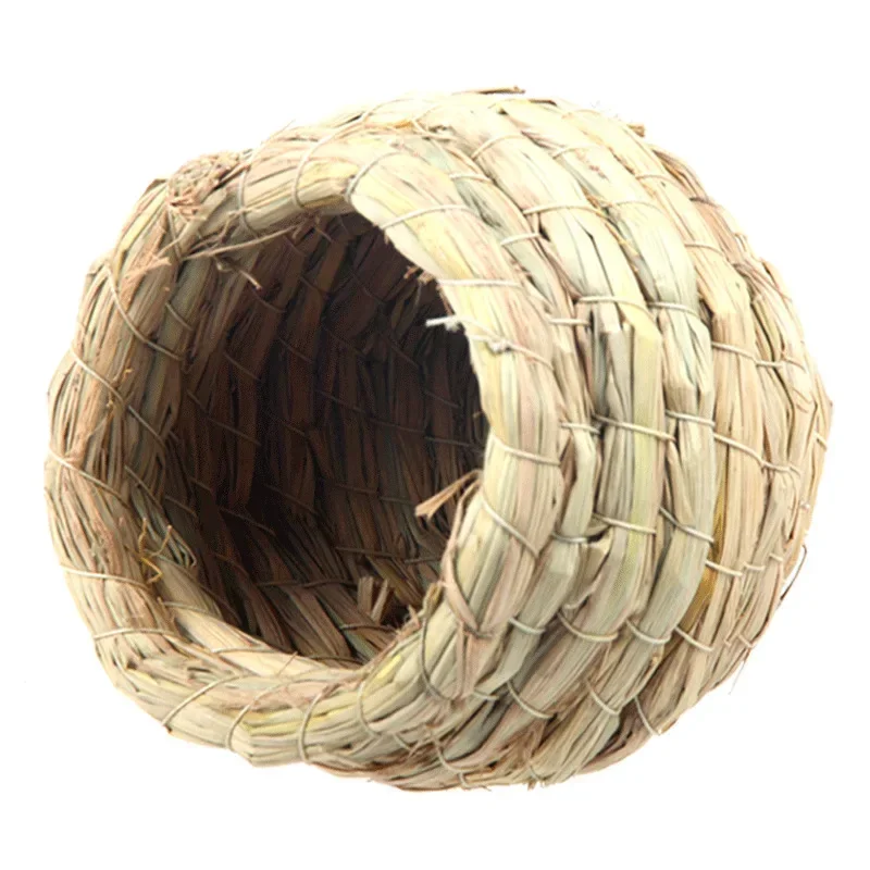 

HOT ! Natural Grass Straw Bird's Nest Bird Cage Bird House Egg Cage Outdoor Garden Yard Simulation Ornament