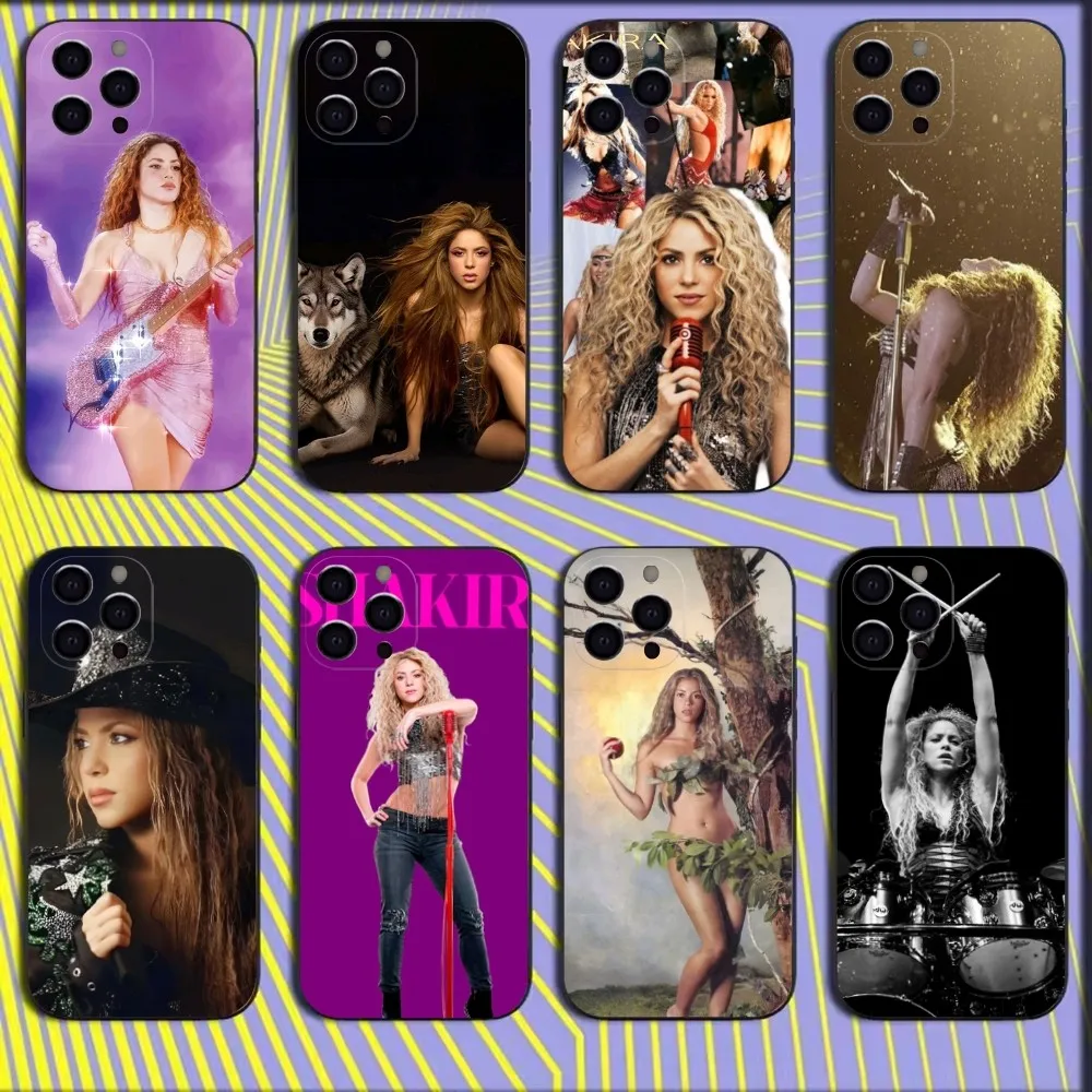 

Singer S-Shakiras Phone Case For iPhone 16,15,14,13,12,11,Mini,Pro,SE,MAX White Matte Shockproof Cover