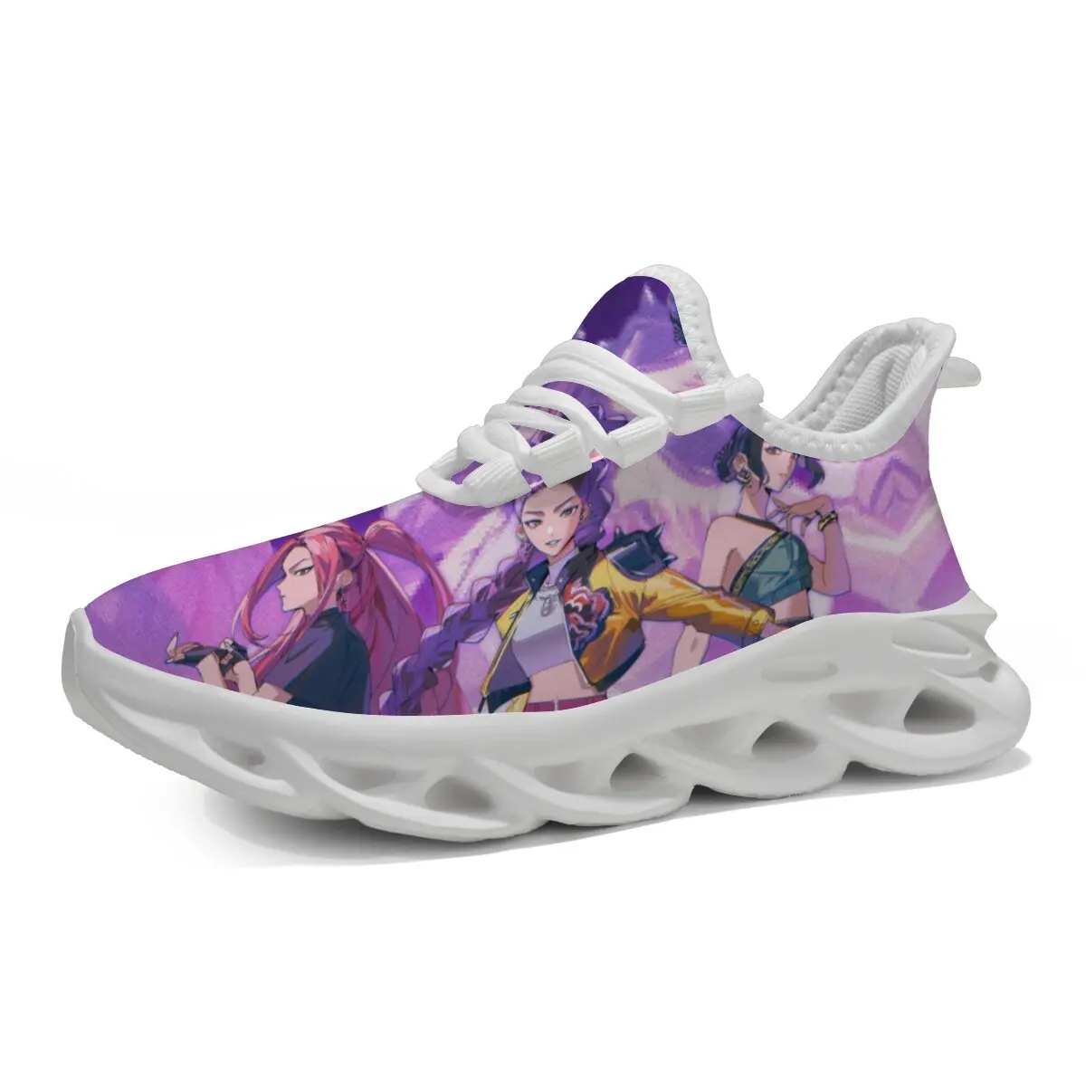 

Family Shoes Anime Girls Pattern Casual Sports Shoes Lightweight Flying Woven Sports Sneakers Color-matching and Versatile