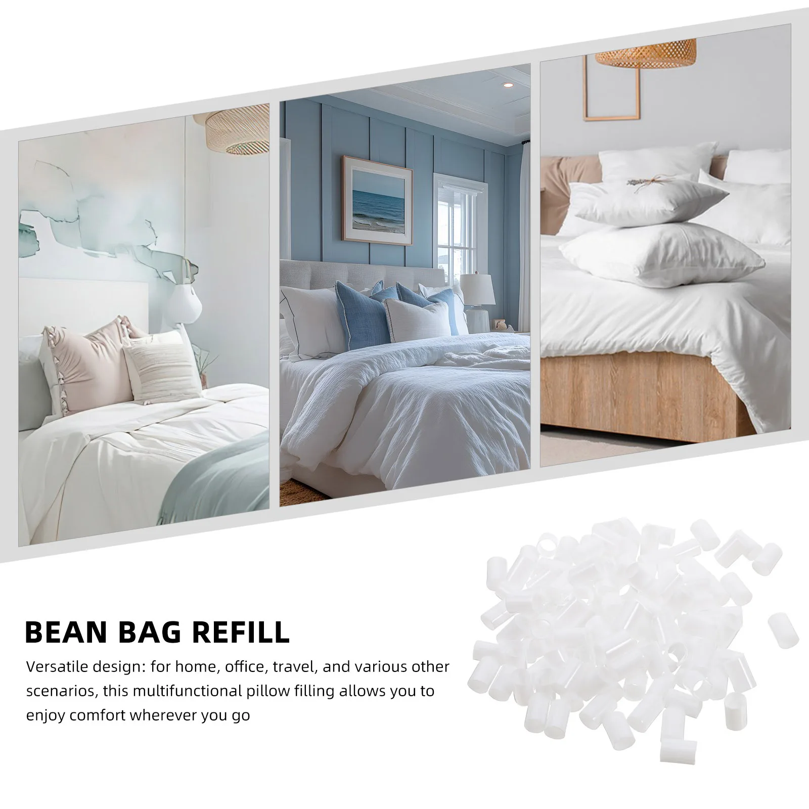 500 جرام أنابيب البولي ايثيلين وسادة ملء لينة داعمة تنفس المنزل مكتب السفر وسادة حشو الصمامات الصغيرة الخرز عدة #1