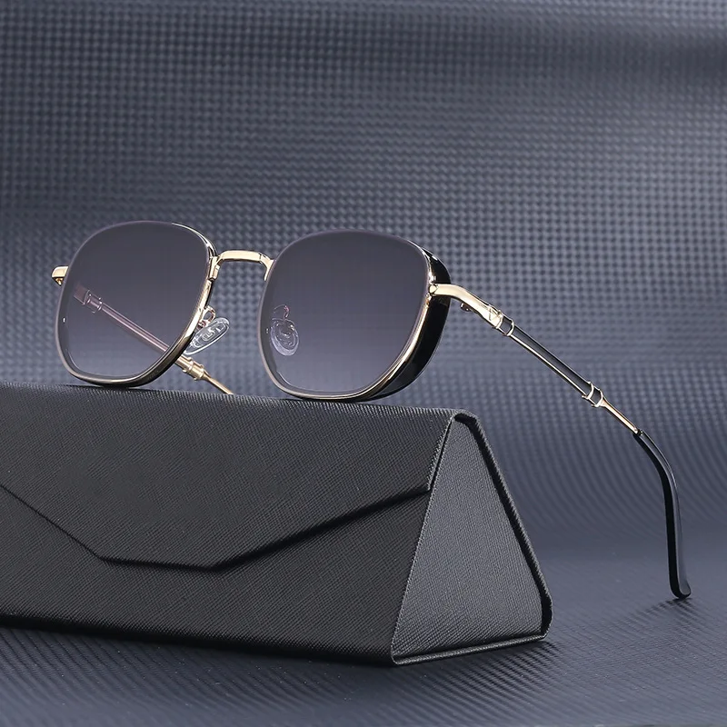 

Men's Punk Sunglasses 2022 New Luxury Metal Sunglasses High Quality Ladies Fashion Sunglasses Vintage Oculos De Sol UV400