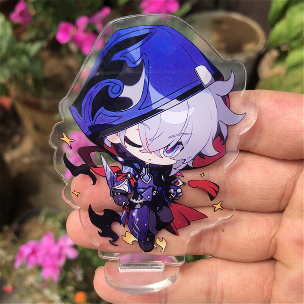 8cm Anime Game Honkai Star Rail Moze Feixiao Lingsha Cosplay Acrylic Figure Stand Model Plate Desk Decor Sign