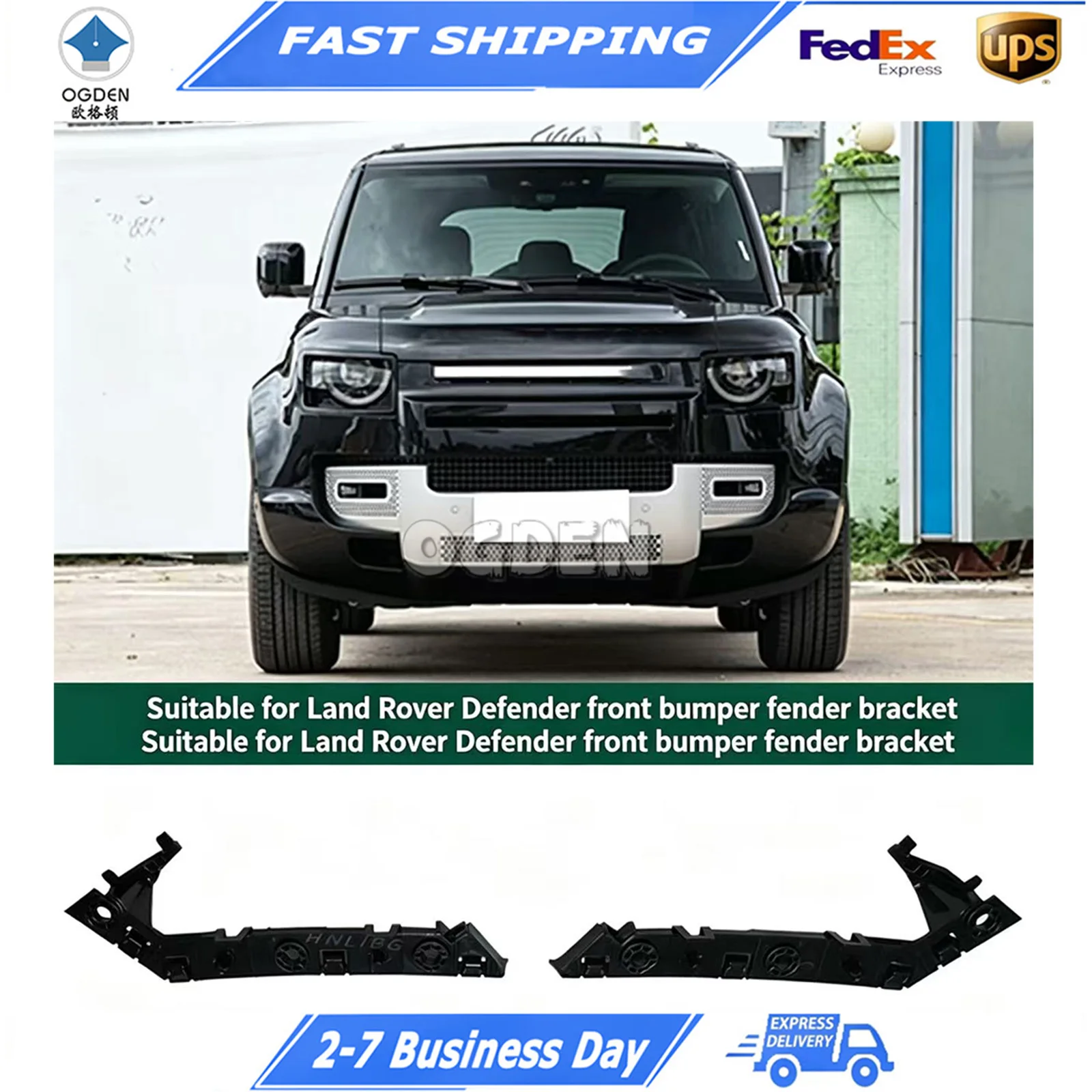

OGDEN Fits Land Rover Defender, Front Bumper Fender Bracket LR132580 LR132581