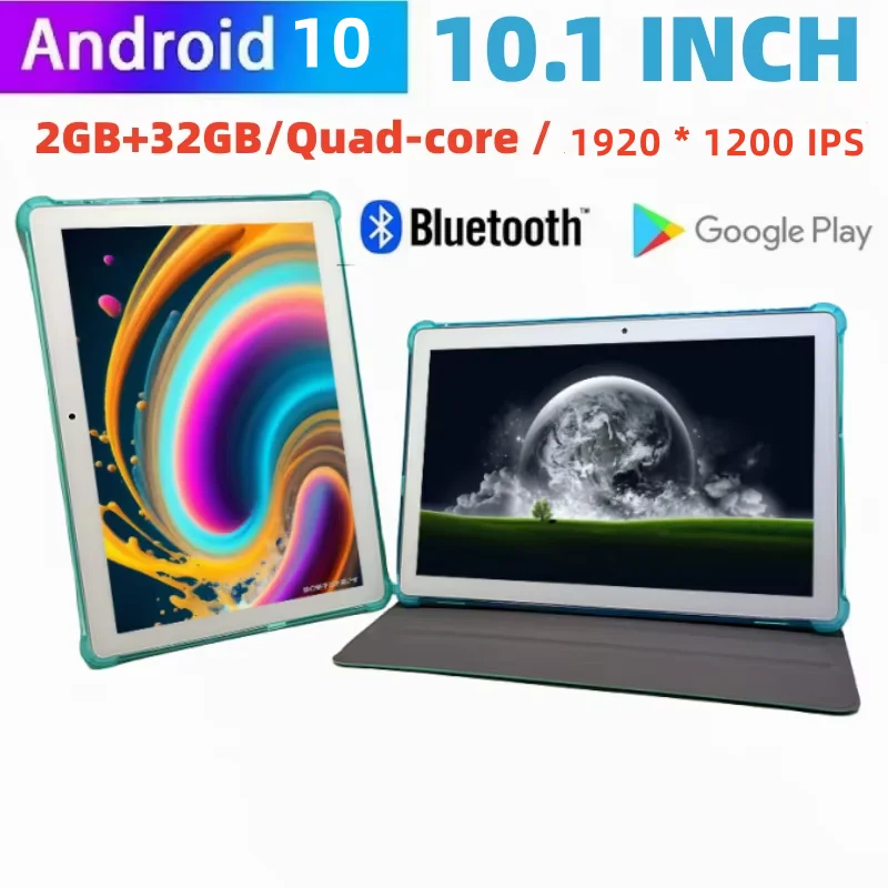 新しい 10.1 インチ Android 9.0 タブレット子供用 2GB+32GB クアッドコア 5000mAh 1280 x 800 IPS デュアルカメラ Type-C