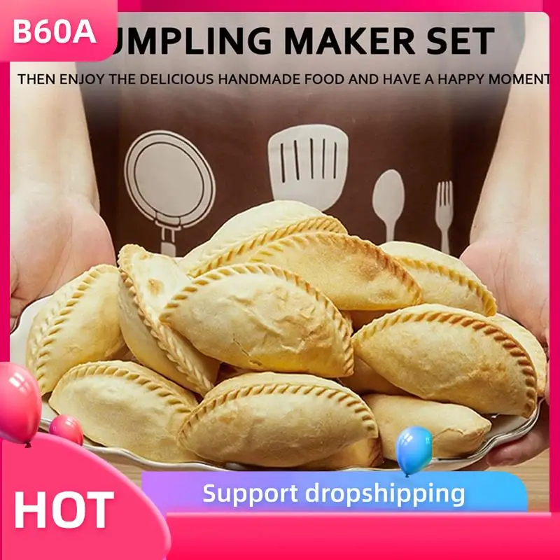 

B60A 2 Set Empanada Maker Press, 6 Inch Extra Large Dumpling Maker Set With Dough Cutter, Dumpling Mold Set For Pierogi