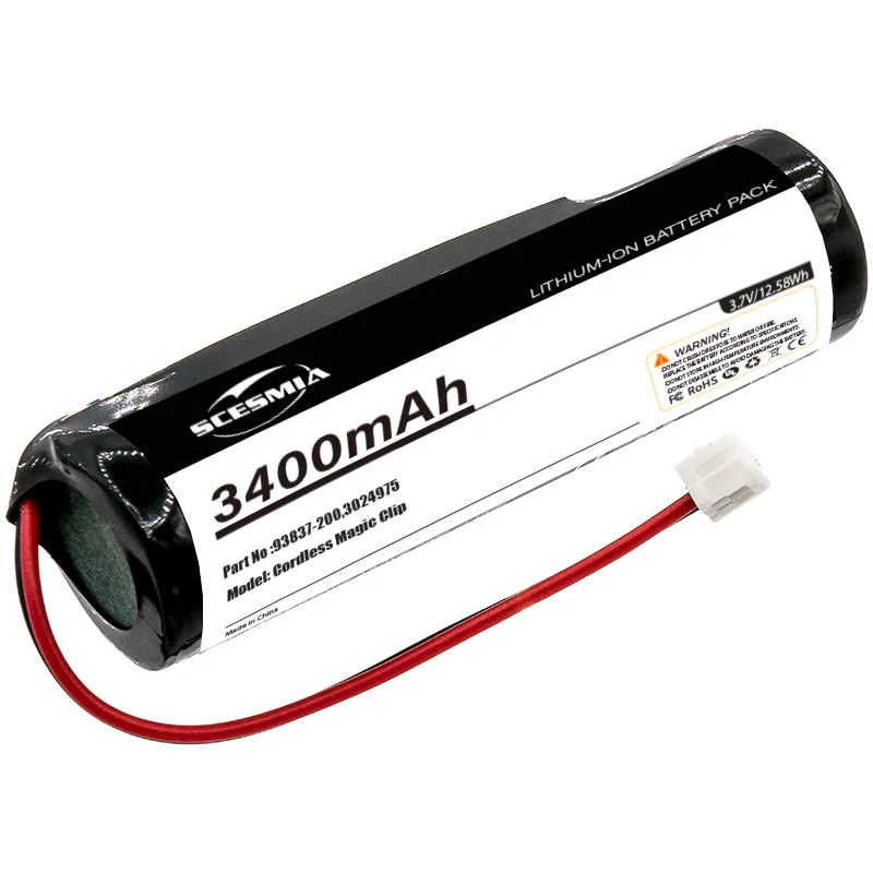 Replacement 3400mAh  Battery for Wahl 93837-001 93837-200 Cordless Magic Clip Designer Super Taper Shaver