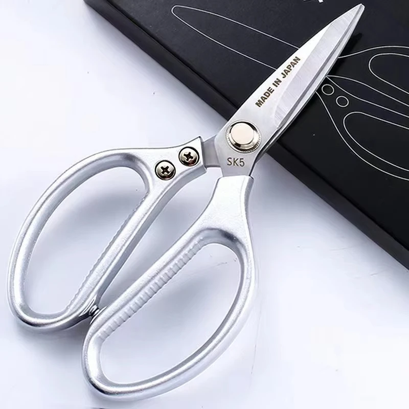 Professional Stainless Steel Kitchen Scissors 8.5-inch with Aluminum Alloy Handle Perfect for Cutting Chicken Bones Meat Fish