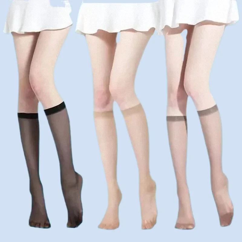 

5/10 Pairs High Stockings Ultra-thin Half-Length Invisible Breathable Calf Mid-tube Women's Socks High Quality Women Stockings