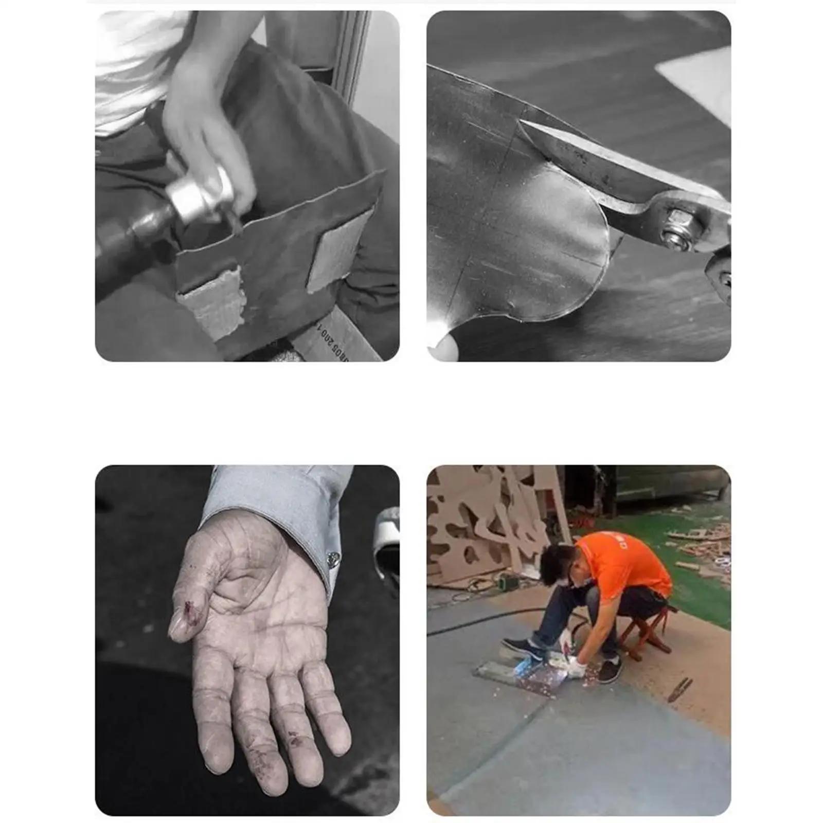 Drill Plate Cutter for Electric Drill Metal Sheet Shear Attachment 7mm Hex Shank Alloy Steel Clipper Tool