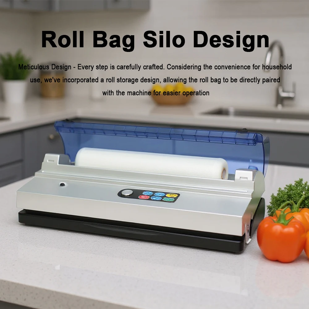 Electric Wholesale Vacuum Packing Machine 80Kpa Food Sealer 150W Automatic Overheating Protection Kitchen Household Small Sealer