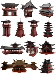 Miniature Forbidden City Desktop Decorative Rockery Pavilion Antique Architectural Fish Tank Micro Landscape Building Home Decor