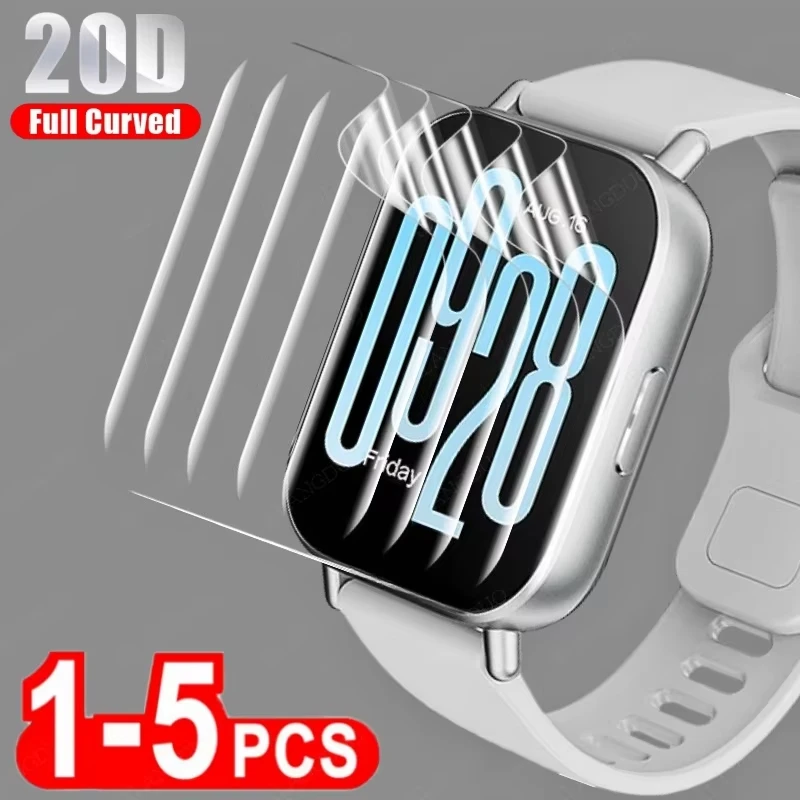 1-5Pcs Tempered Glass For Xiaomi Redmi Watch 5 Active/Lite Accessories HD Clear Screen Protector Film for Mi Redmi Watch 5 Lite