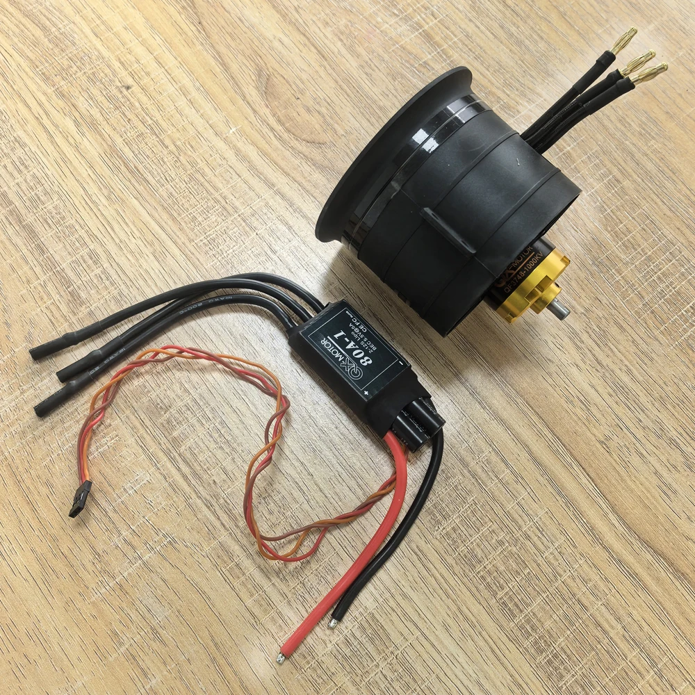 

QX-MOTOR 24V-48V 80mm EDF QF3748 QF3538 12 Blades Fan CW CCW 6S/12S 1000KV 2000KV Brushless Motor with ESC For RC Drone Toy Part
