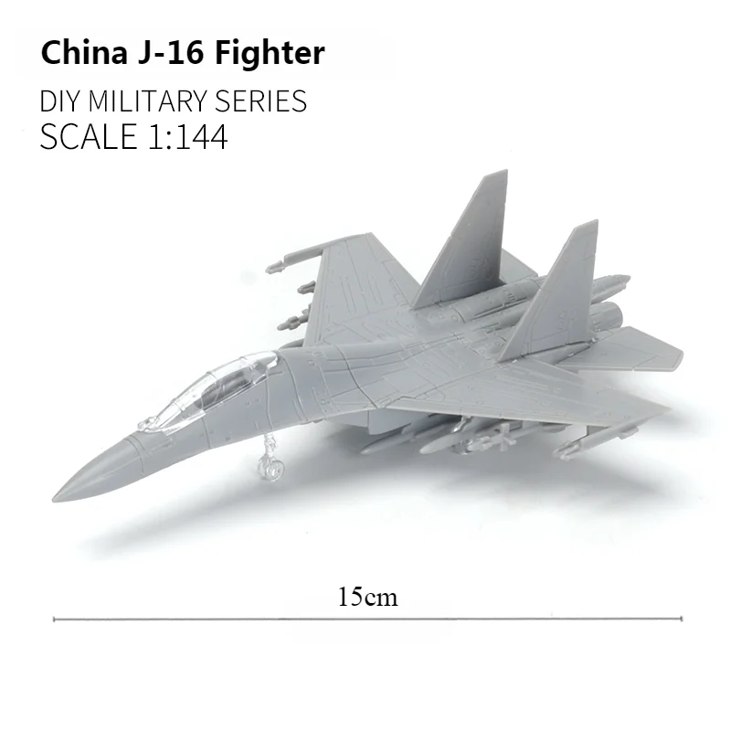 1/144 Assemble Fighter US F-18 F-15 USSR SU-25 MI-8 Helicopter China J16 Classic Plane Model Toy Collect  Ornament 8pcs/set