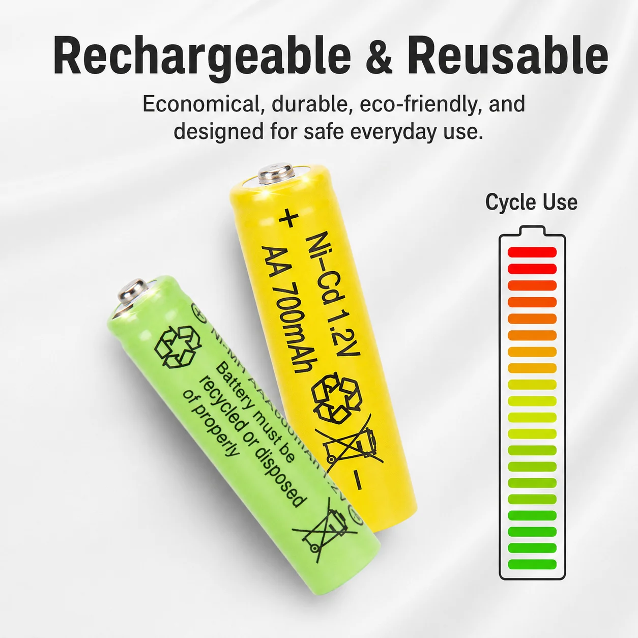 1.2V AA Size Ni-Cd Rechargeable Dry Cell Battery Rechargeable Power Battery For Bubble Toy Kids Play Toy Use view 3