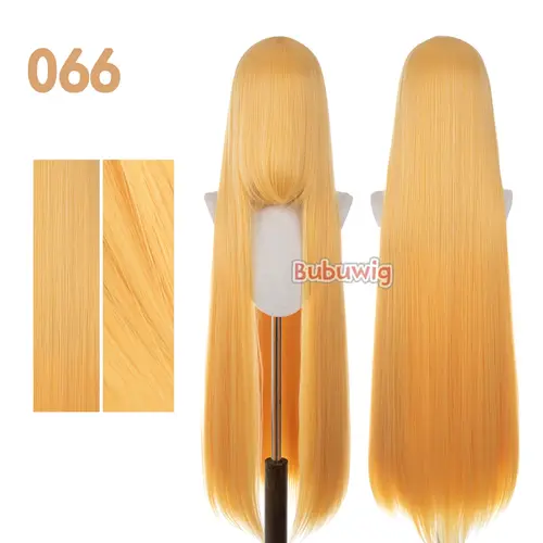 Bubuwig Synthetic Hair 100cm Long Straight Pure Color Cosplay Wigs Over 100 Colors Black White Red Blue Brown Wig Heat Resistant - Image 46