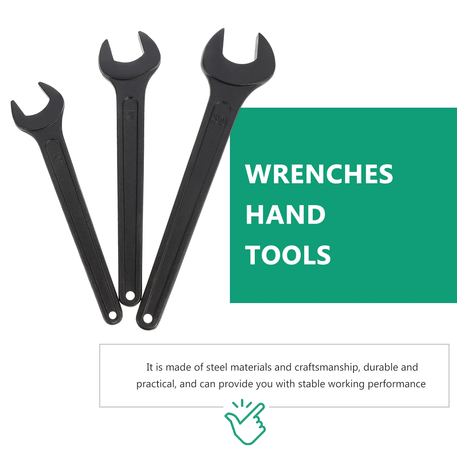 3 قطعة مفاتيح ربط ذات رأس واحد مفتوحة ومفكات فولاذية شديدة التحمل بتصميم مريح مجموعة أدوات يدوية مفتاح ربط برأس واحد