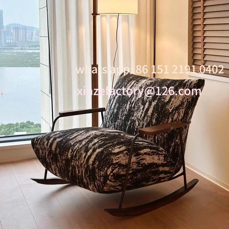 

Customizable rocking chair sofa antique home living room leisure retro lazy recliner rocking chair lazy sofa