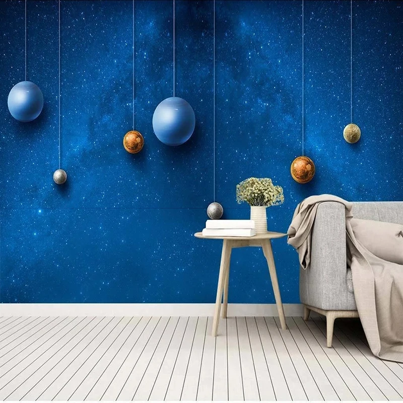 Custom Photo Wallpaper Space Universe Children's Room Background Wall Mural Home Decor Papel De Parede 3D Wall Covering