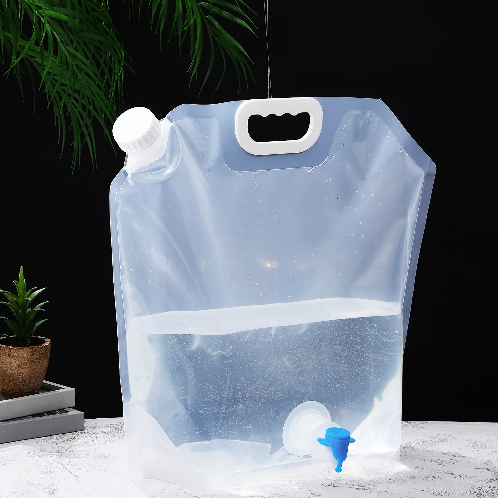 

4 pcs Collapsible Water Jug Large Capacity Portable Outdoor Camping Travel Foldable Water Bag Container Storage
