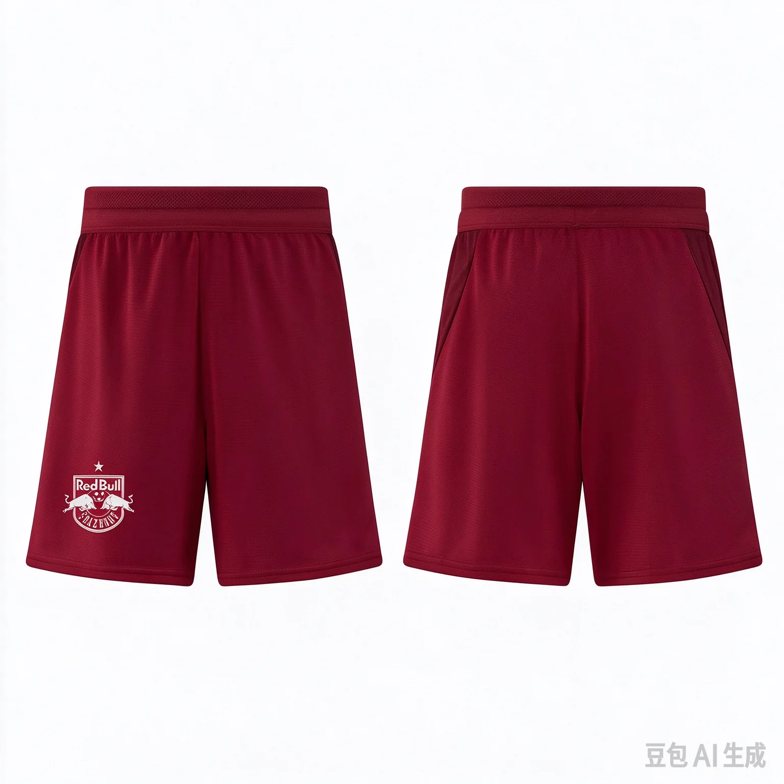 26-27  Red Bull Salzburg Grey Orange Side Stripe Football Shorts Men  Breathable Soccer
