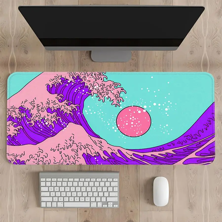 Waves And Sunset rubber Mouse Pad Keyboard Mouse Pad office Pad Desk accessories Computer Laptop Pad Game Console Pad