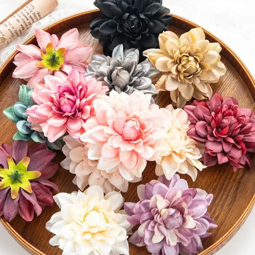 

Artificial Flower Silk Chrysanthemum Hotsale Wedding Festival party Home Outdoor Garden wall Decor Christmas Wreath DIY gift box