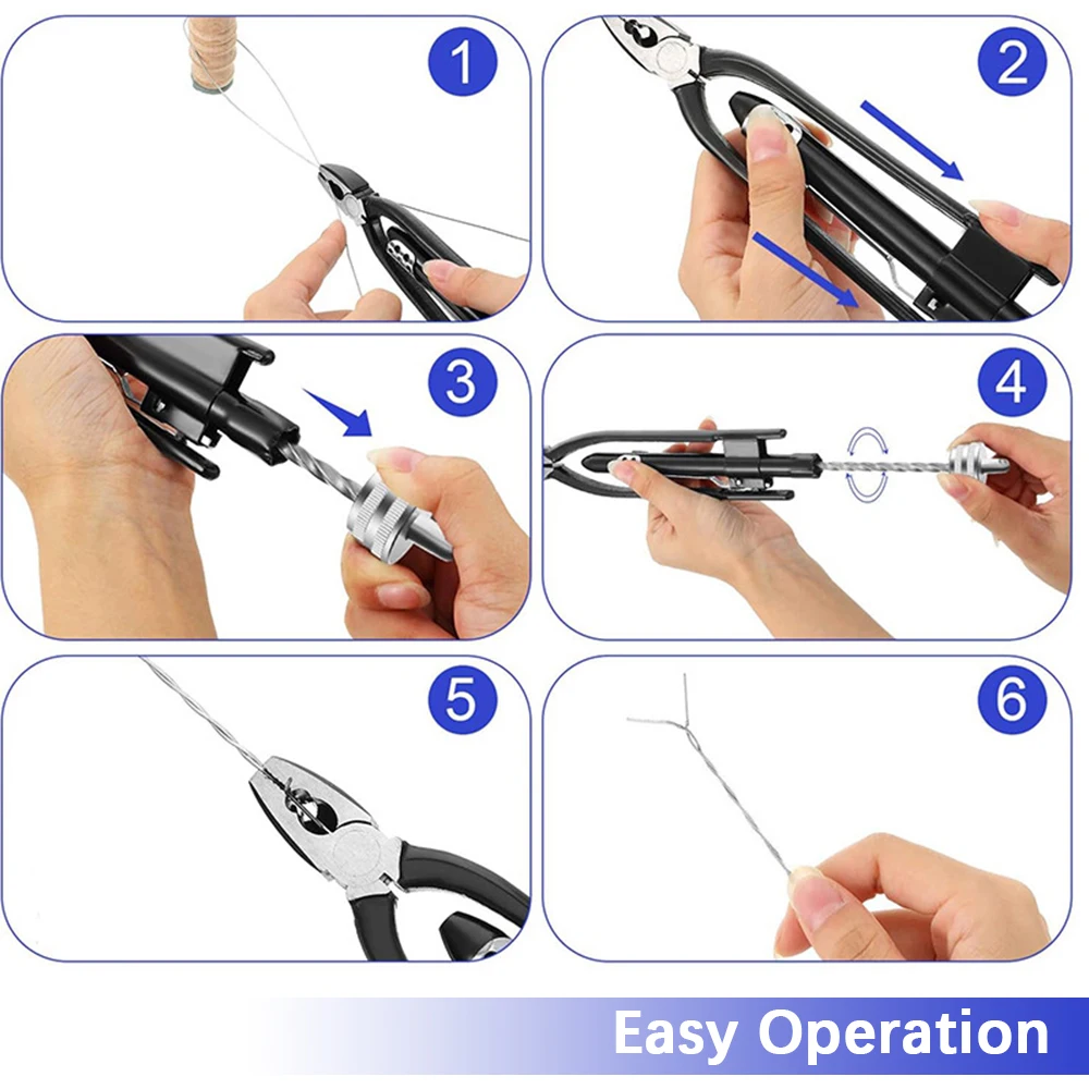 Imagem -05 - Universal Wire Winding Alicadores Tiger Twisting Tools Kit de Reparação de Mão Segurança de Aeronaves 9