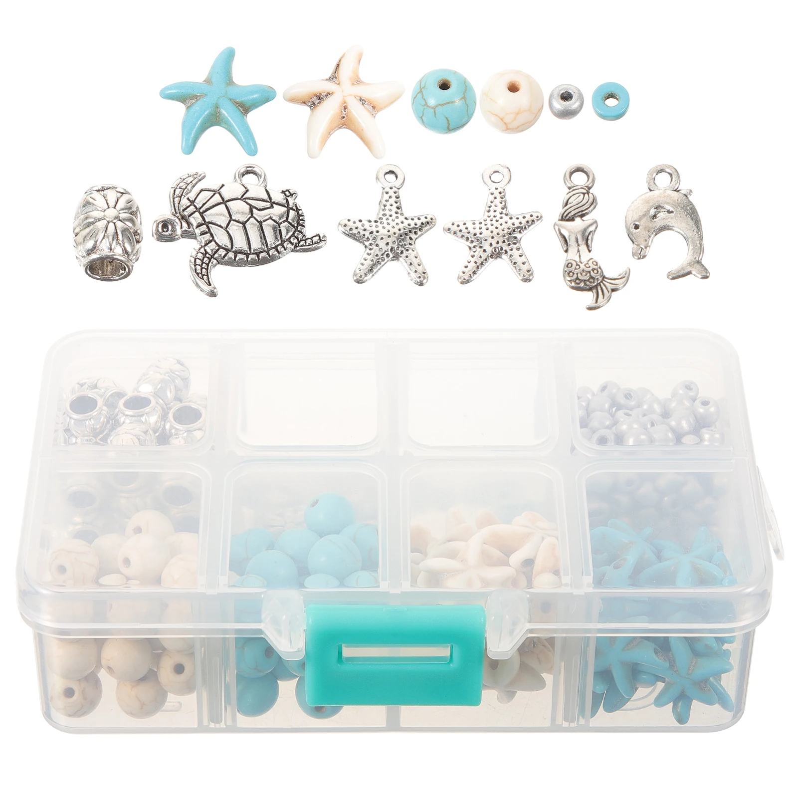 

Ocean Theme DIY Jewelry Necklace Bracelet Accessories Set Beach Charms Sea Beads for Making Projects Lightweight Portable
