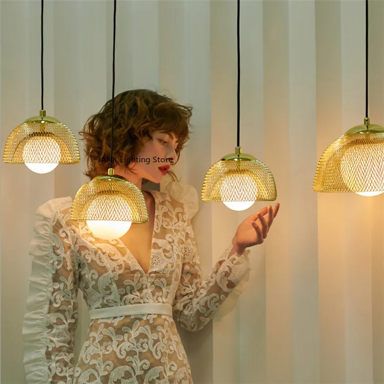 

Hot Selling Italian Light Luxury Minimalist Nordic Creative Restaurant Bedroom Bedside Bar Lighting Single Head Pendant Light