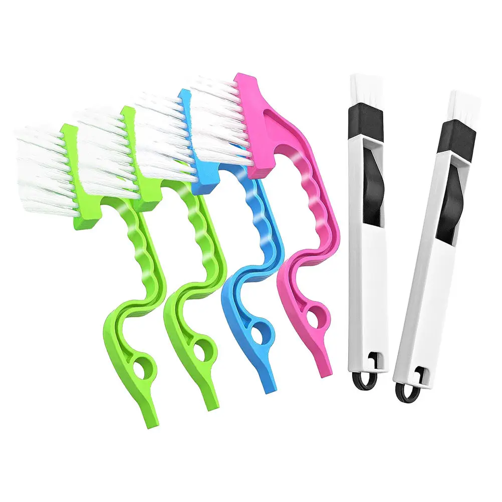 6Pcs Crevice Cleaning Brushes Handheld Small Household Groove Scrub Tools Kitchen Window Sink Gap Cleaner Cleaning Brush
