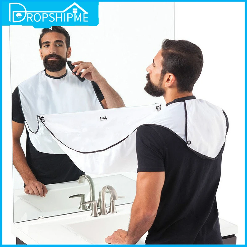 Dropshipme Beard Shaving Apron Hairdressing Cape for Man Women Hair Face Shaved Cleaning Hairdresser for Man Clean Apron