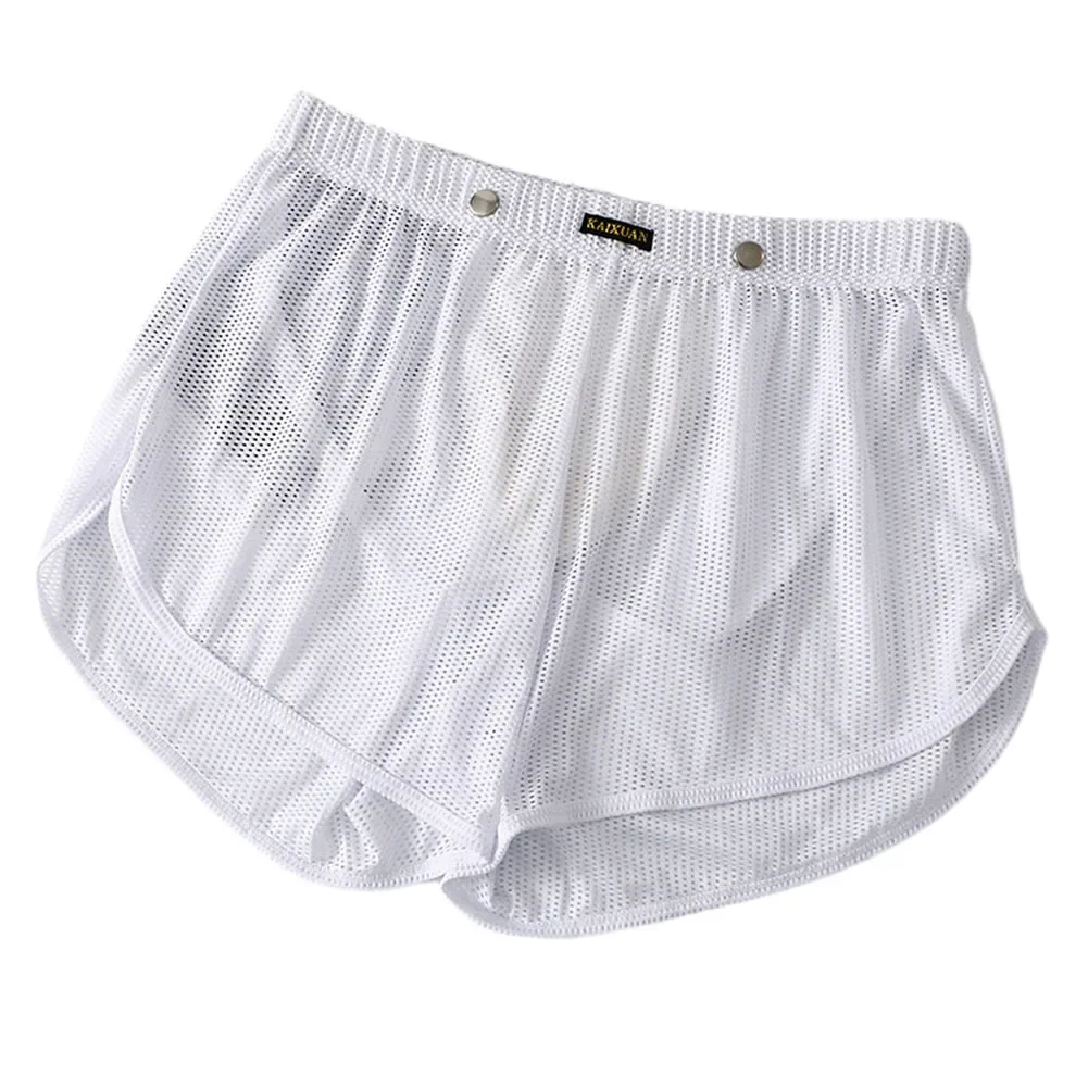 Calzoncillos Boxer sexis y calzoncillos, ropa interior para hombre, lencería de malla, pantalones cortos deportivos sueltos, Boxers, paquete de