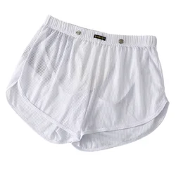 Sexy boxer shorts e cuecas roupa interior para homens lingerie malha solta esportes lounge shorts boxers homem pacote cuecas calcinha