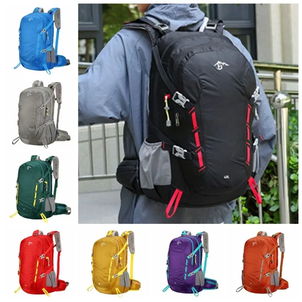 

40L Mountaineering Backpack Multi-Color Large Capacity Sports Knapsack Stitching Wear-Resistant Hiking Backpacks Outdoor Sports