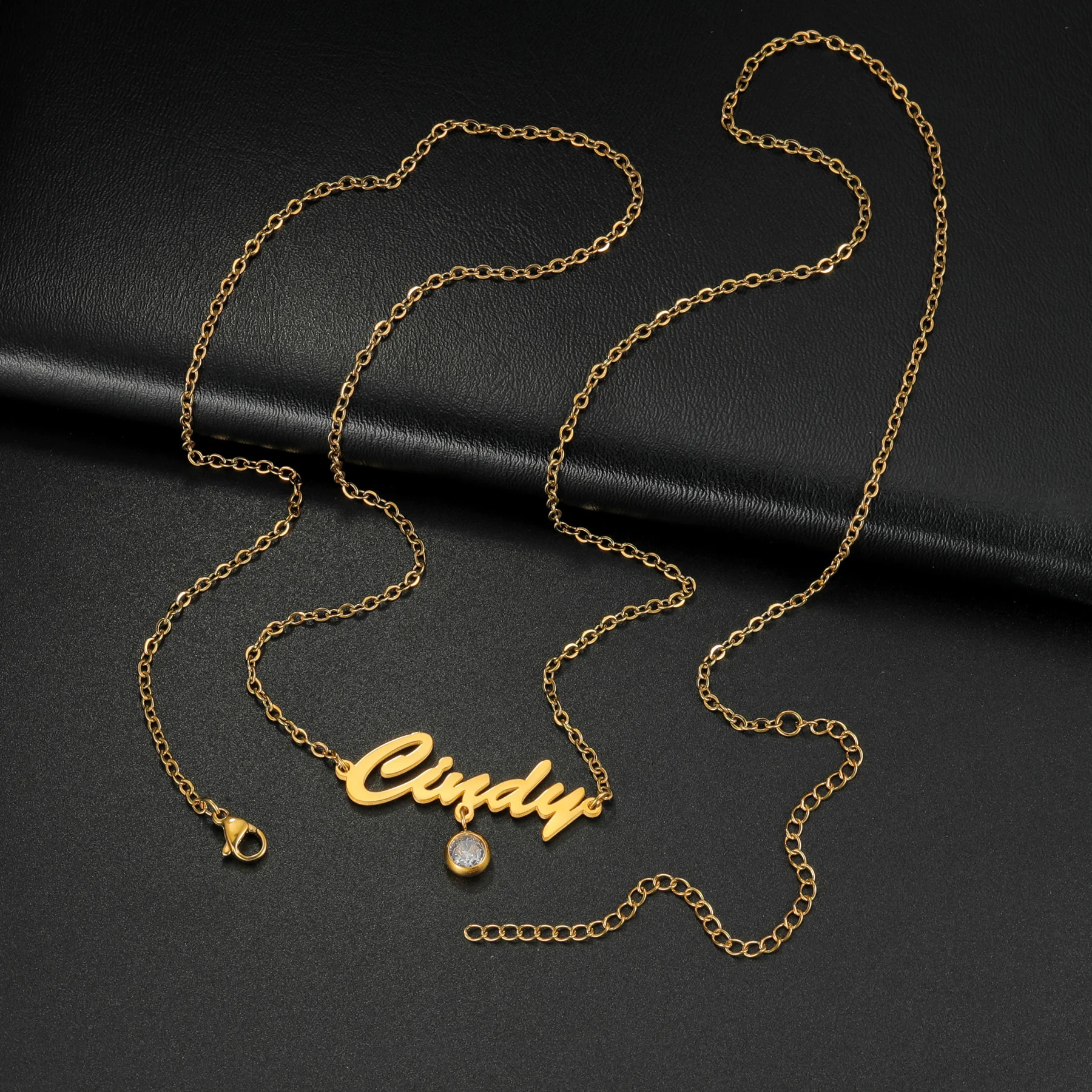 Atoztide Sexy Women Custom Name Waist Chain with Birthstone Women Stainless Steel Personalized Beach Belly Chain Jewerly Gift