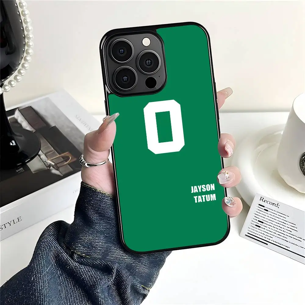 Basketball Jersey J-Jayson T-Tatum 0 Phone Case Mobile suitable for Apple 16PRO MAX 15 14 13 12 MINI 11 patch black hard shell