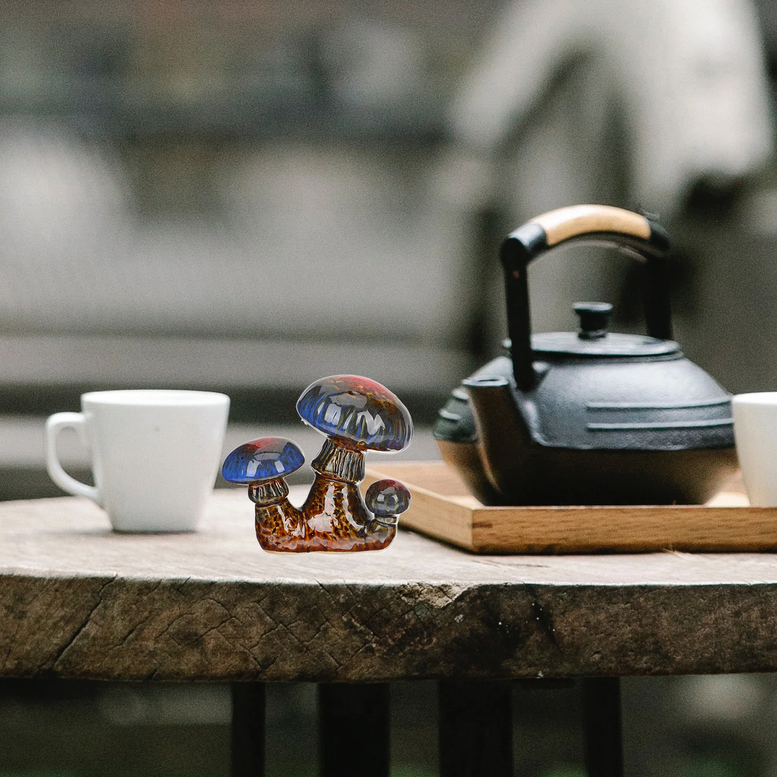 

2Pcs Ceramic Mushroom Garden Decoration Simulation Mushroom for Outdoor Landscape Bonsai Ornament Home Yard Decor Potted Moss