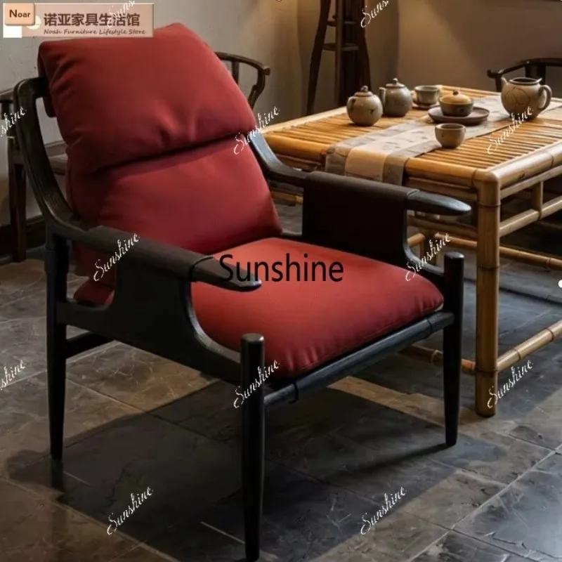 Chinese classical single sofa chair living room casual tea room armrestTJ