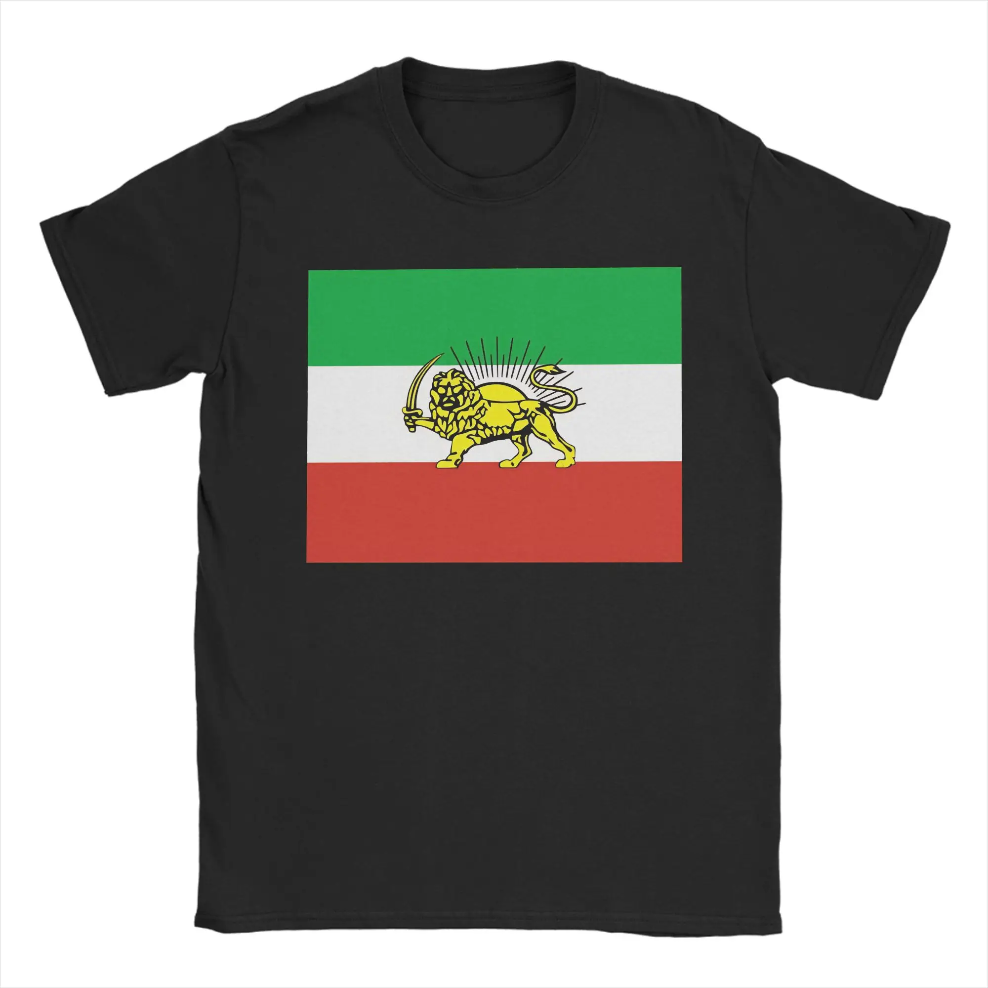 

Футболка с флагом Ирана, летние футболки из чистого хлопка для мужчин, повседневная футболка в стиле Харадзюку, футболки с короткими рукавами в уличном стиле