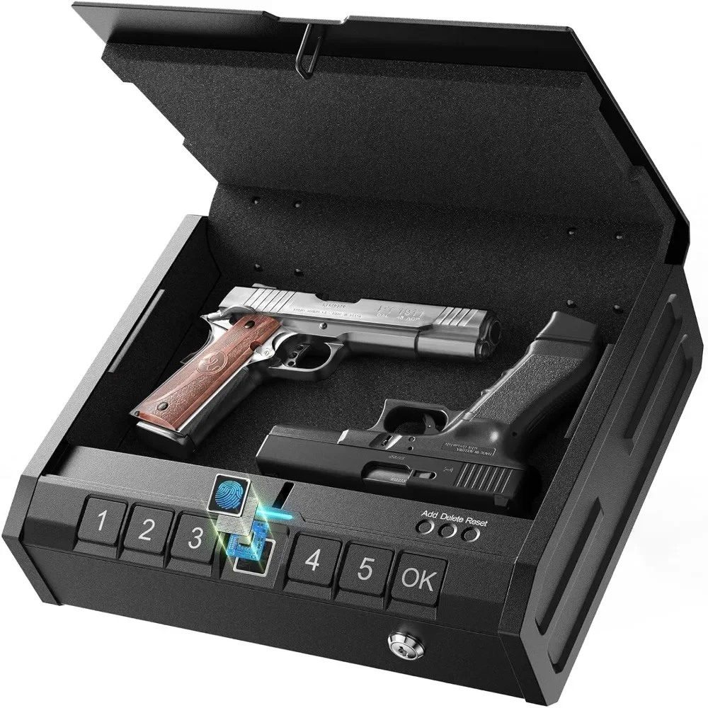 Iron SE Gun Safe - Biometric Gun Safe for Pistols, Quick-Access Pistol Safe Firearm Safety Device with Fingerprint Lock