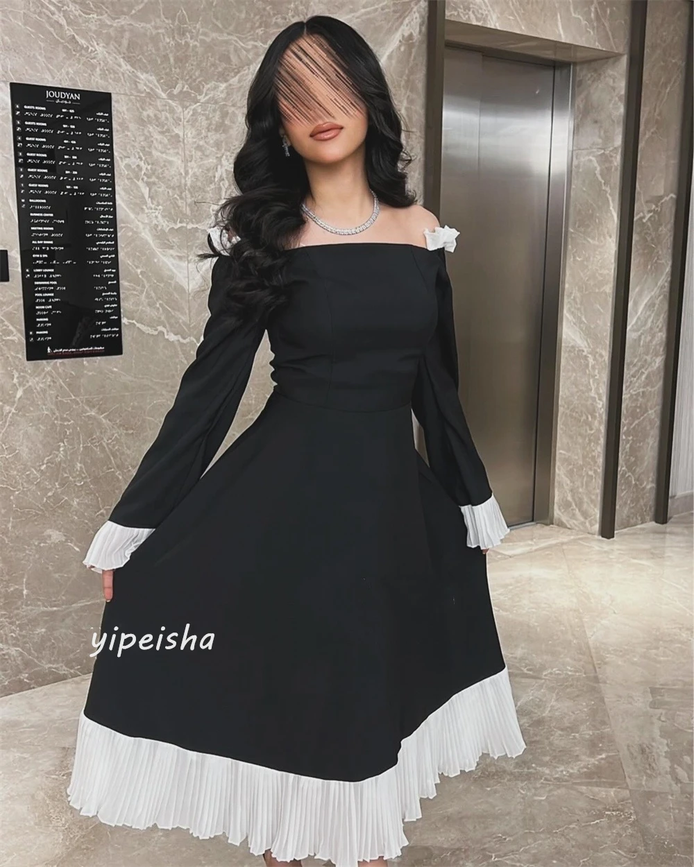 Customized Jiayigong High Quality Evening Jersey Draped Ruffles Ruched Formal A-line Off-the-shoulder Bespoke Occasion Gown