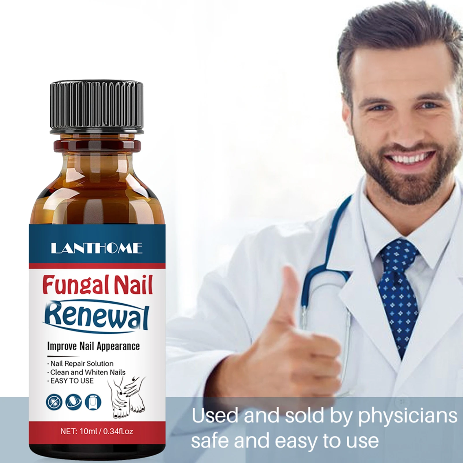 10ml Fangal Nail Renewal Enhanced Nail Repair Solution Gentle Care Nail Repair Solution Gentle Care Fangal Nail Renewal