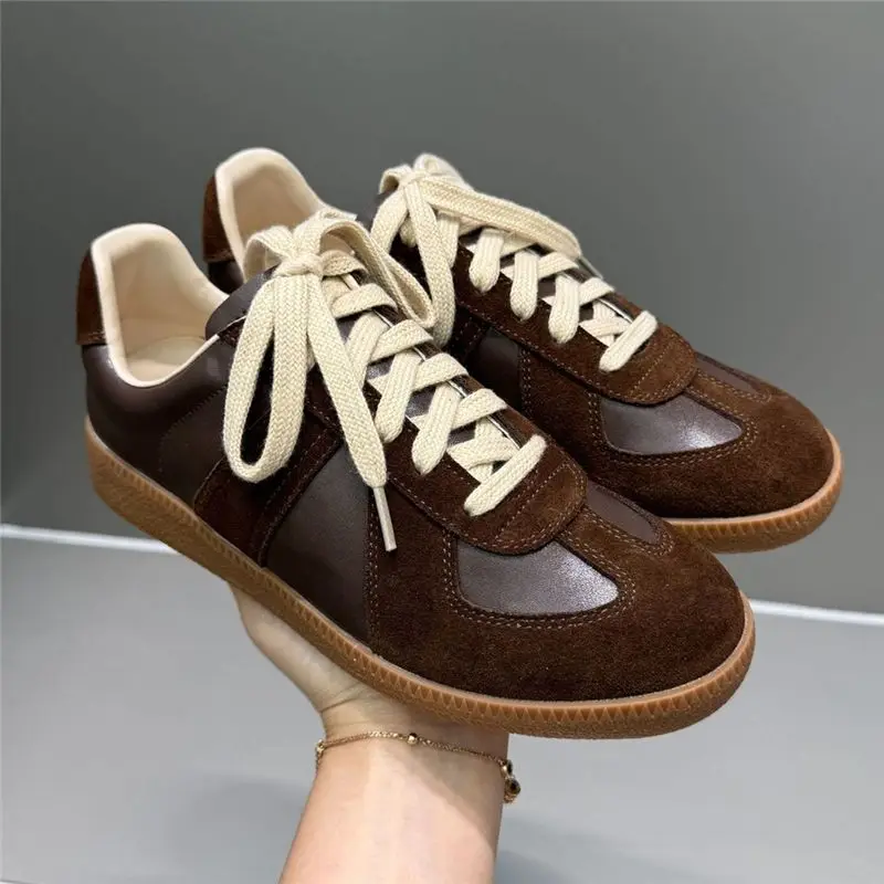 Women's Suede High-Top Sneakers - Mixed Color Casual Flats