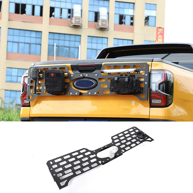 For Ford Ranger 2023 2024 Aluminum Alloy Car Tailgate Outer Tool Hanging Plate Multifunctional Storage Hanging Rack Accessories