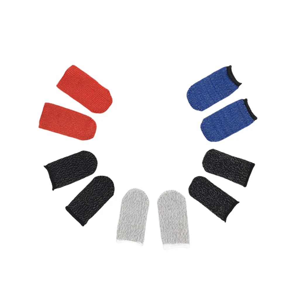 10 قطع من أكمام الأصابع للعبة الهاتف، أغطية إبهام خفيفة الوزن غير جافة، تحكم معزز في الألعاب، لا بقايا بصمات الأصابع